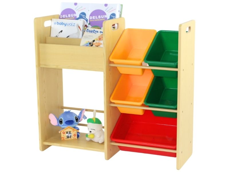 5 Bins MDF Book Rack & Storage Organizer #5838 | DELSUN
