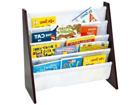 Kindgerecktes MDF-Bücherregal, Milchschokoladenfarbe
